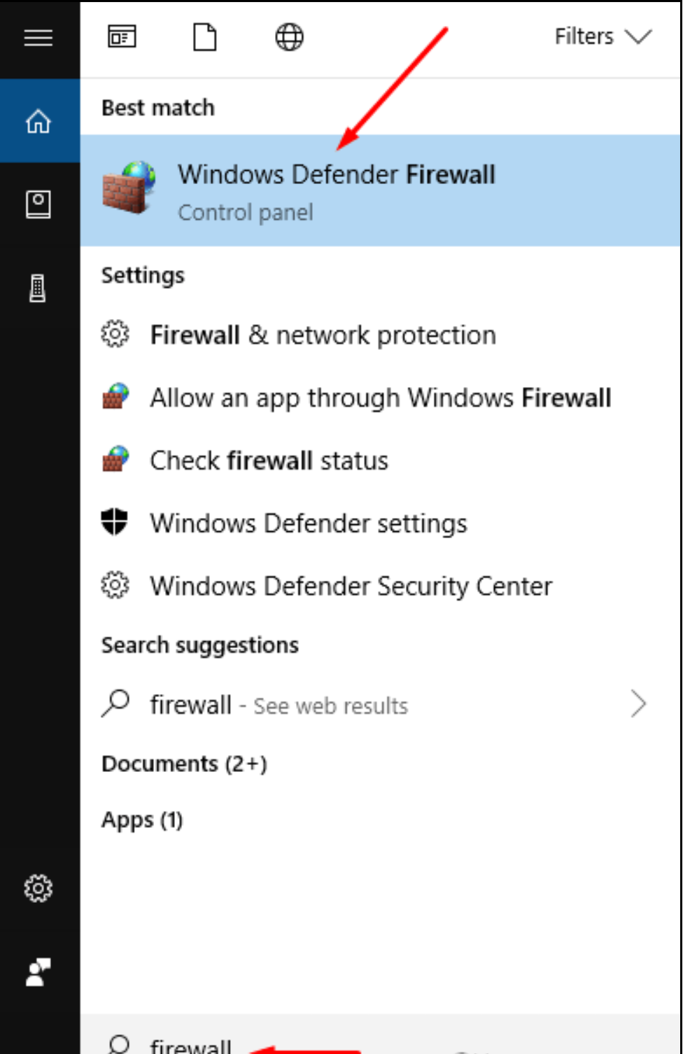 how to block exe in firewall windows 10