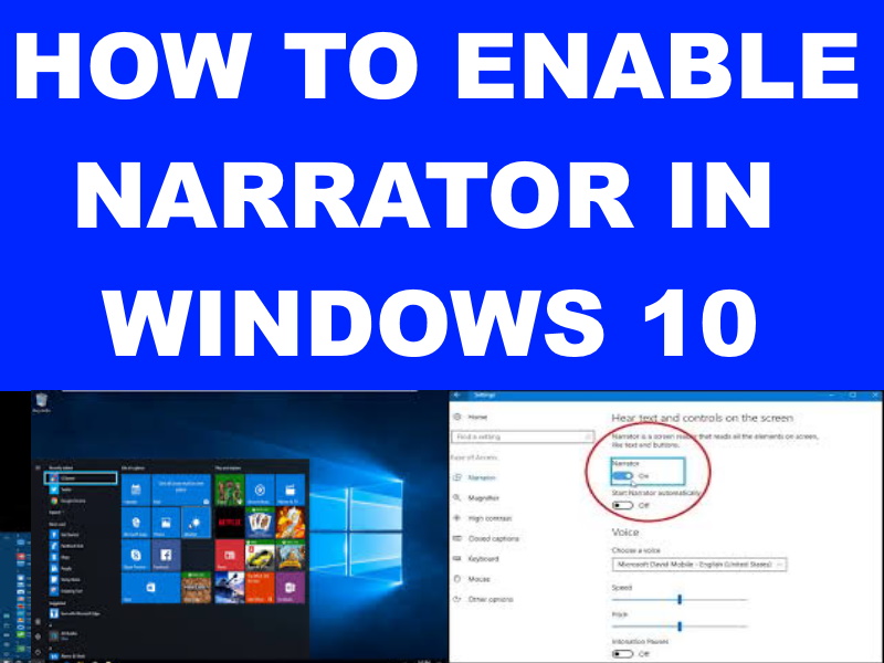 narrator in windows 10