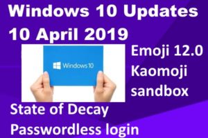 windows 10 latest updates april 2019