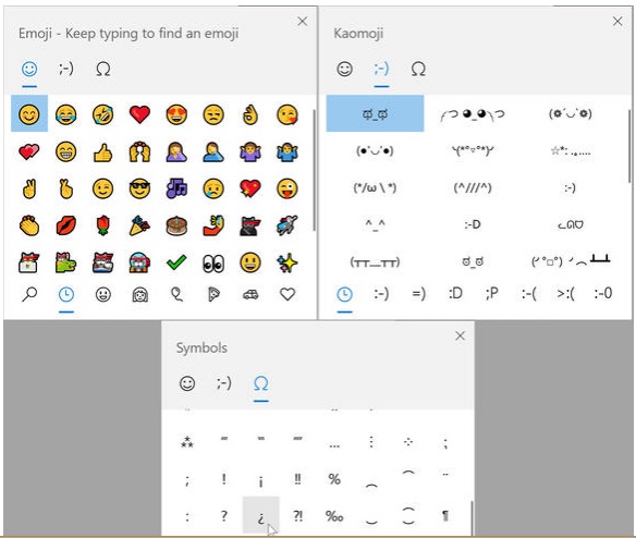 kamoji in Windows 10 latest updates