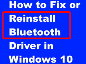 install bluetooth driver