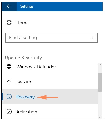 windows setting