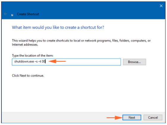 how to create shortcut in windows 10