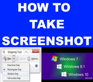 HOW TO TAKE A SCREENSHOT