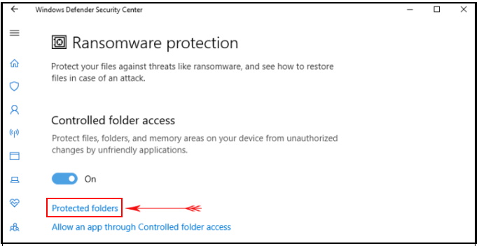 ransomware protection in windows 10