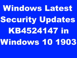 windows latest security updates