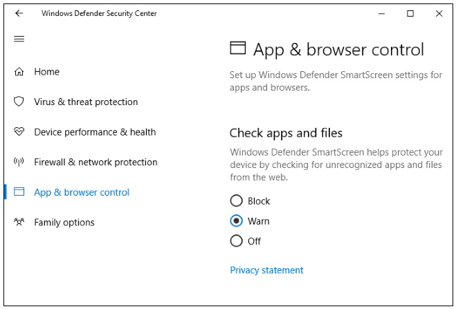 Windows defender smartscreen