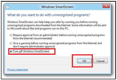 Windows smartscreen