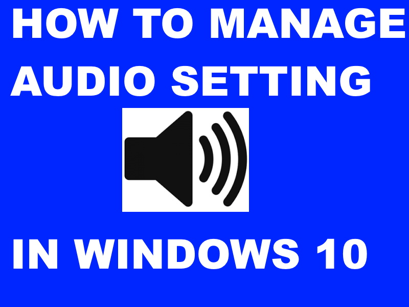 sound setting in windows 10