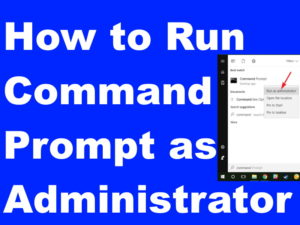 run command as administrator