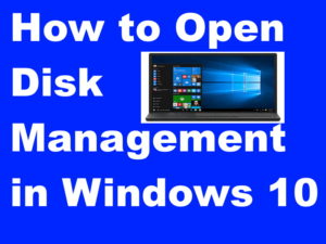 open disk management in windows 10