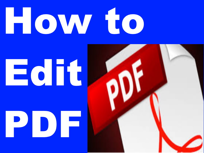 how to Edit PDF Files