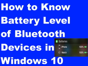 battery level of bluetooth device