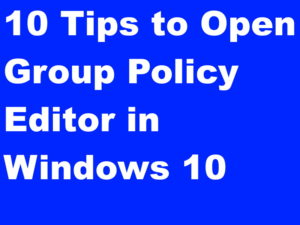 GROUP POLICY EDITOR