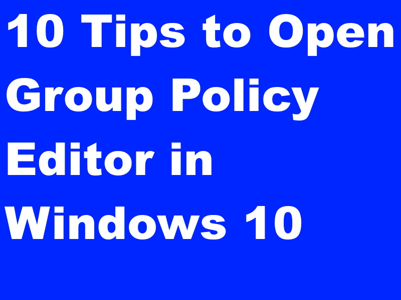 GROUP POLICY EDITOR