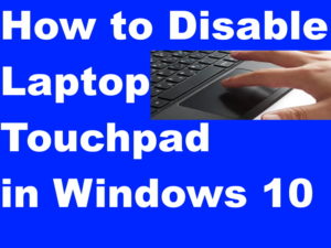 enable disable touchpad