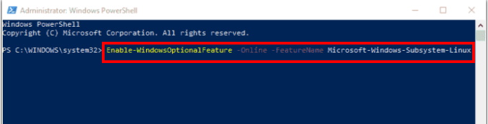 install linux subsystem