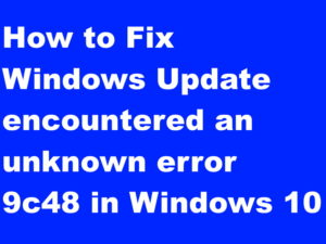 windows update error