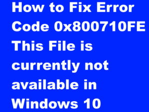 windows 10 error