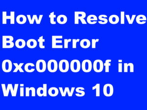 boot error