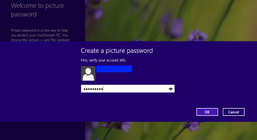 create picture password