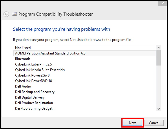 compatibility troubleshooter