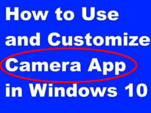 camera app in windows 10