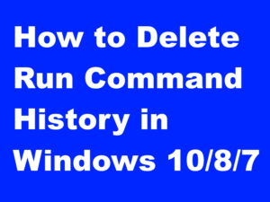 delete run command history