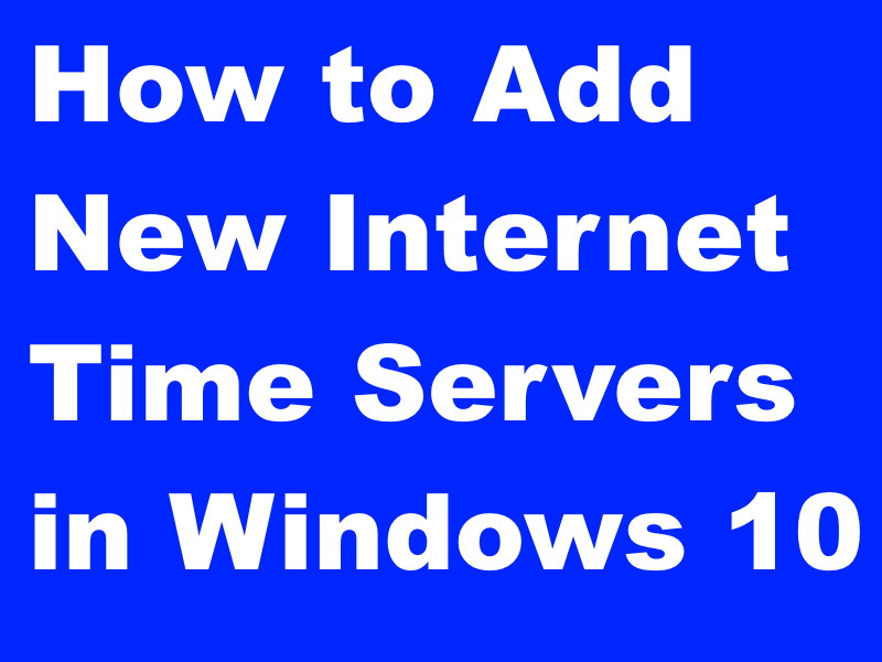 internet time servers