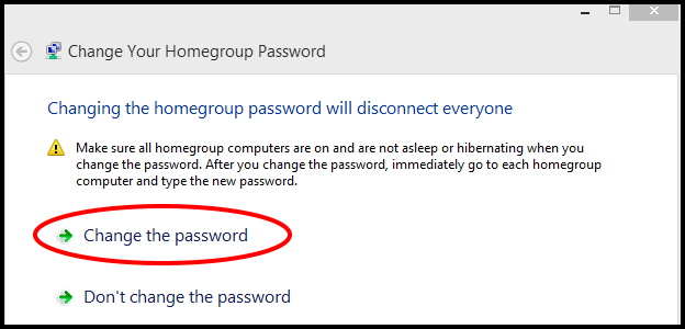 change homegroup password