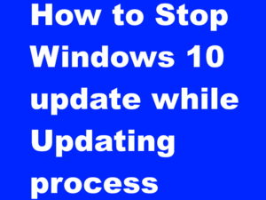 stop windows 10 update