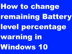 remaining battery level percentage in windows 10