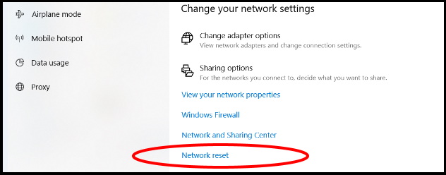 how do i reset my internet connection on windows 10