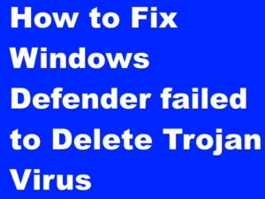 Delete Trojan Virus