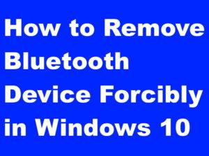 removebluetooth device