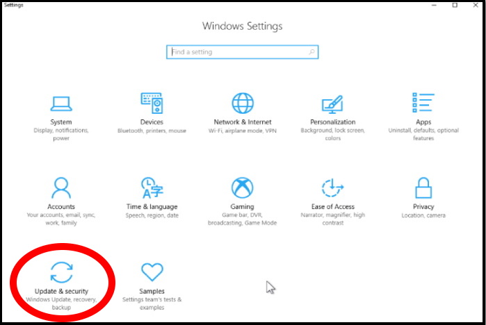 WINDOWS SETTING