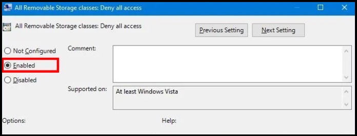 How to Disable or Restrict Removable device in Windows 10