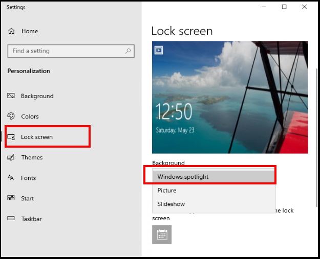 How to Find Windows Spotlight Lock Screen Feature in Windows 10