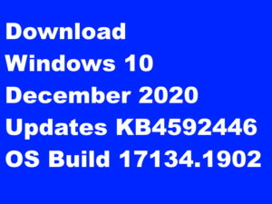 December 2020 windows security updates