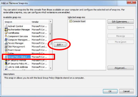 configure Local Group policy setting