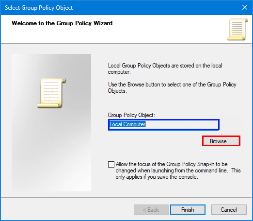 Local Group Policy Setting