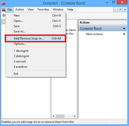 Microsoft management console