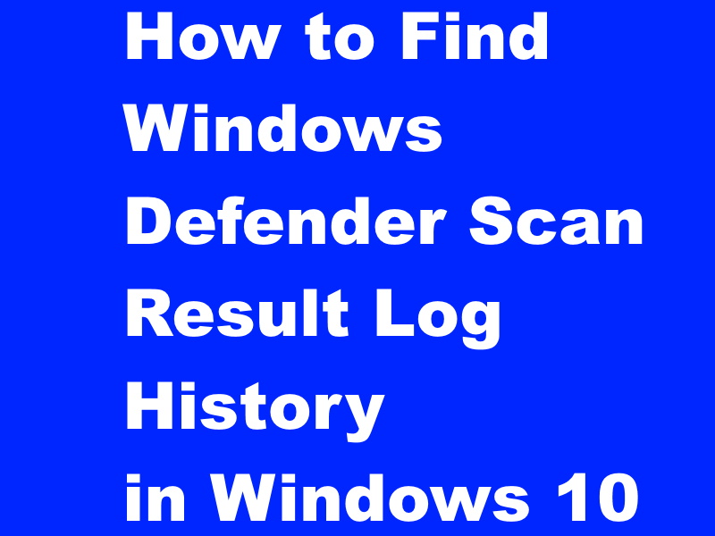 windows defender scan windows 10