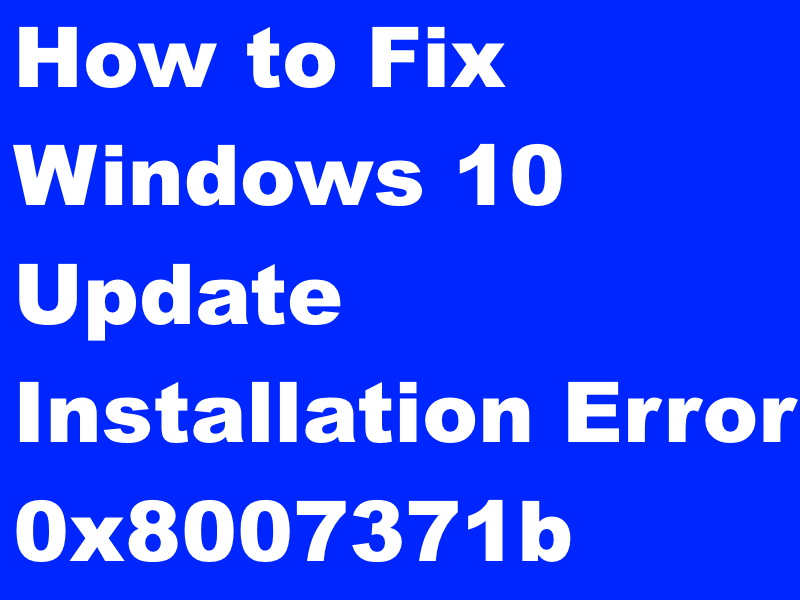 windows 10 failed to install