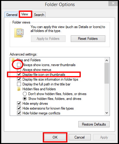 How to Show and Fix Thumbnail not showing in Windows 10 / 8