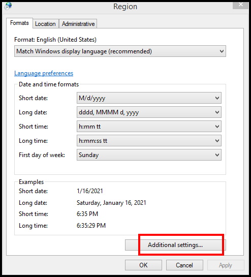 Date and Time Format