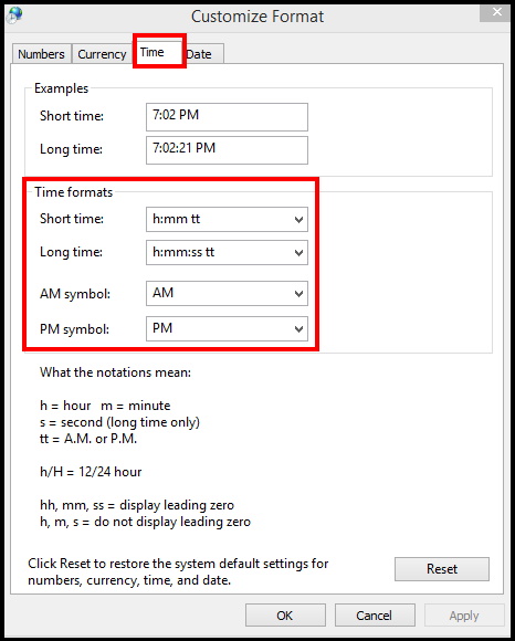 Date and Time Format