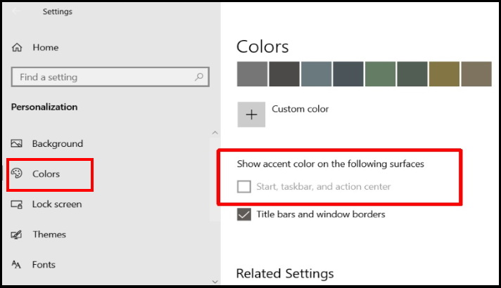 customize taskbar color