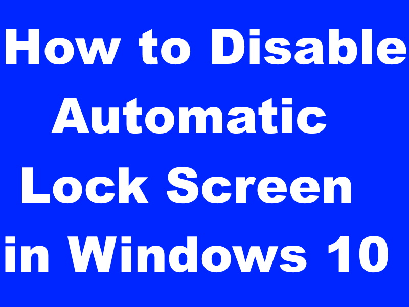 disable lock screen after sleep windows 10