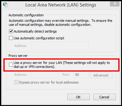 LAN setting